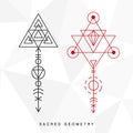 Sacred geometry signs set Royalty Free Stock Photo