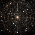 A sacred geometry star map. Royalty Free Stock Photo