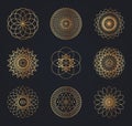 Sacred geometry symbols. Royalty Free Stock Photo