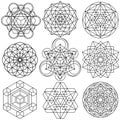 Sacred Geometry Symbols vector - set 04