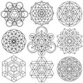 Sacred Geometry Symbols vector - set 04