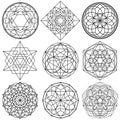 Sacred Geometry Symbols vector - set 01