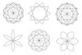 Sacred geometry vector design elements. Vector set Royalty Free Stock Photo