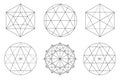 Sacred geometry vector design elements. Vector set Royalty Free Stock Photo