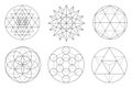 Sacred geometry vector design elements. Vector set Royalty Free Stock Photo