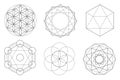 Sacred geometry vector design elements. Vector set Royalty Free Stock Photo