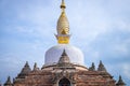 Sacred Gompa. Sculptures of Gods and Goddesses carved on the stone of Ancient Buddhist Temple and ancient ruins. Intricate Details Royalty Free Stock Photo