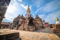 Sacred Gompa. Sculptures of Gods and Goddesses carved on the stone of Ancient Buddhist Temple and ancient ruins. Intricate Details