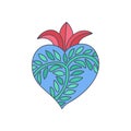 Sacred heart doodle icon Royalty Free Stock Photo