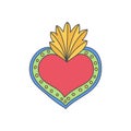 Sacred heart doodle icon Royalty Free Stock Photo