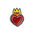 Sacred heart doodle icon Royalty Free Stock Photo