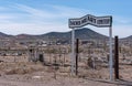 Sacred Heart entrance to Historic Cemetery Goldfield, NV, USA Royalty Free Stock Photo