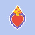 Sacred heart doodle icon Royalty Free Stock Photo