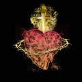 Sacred Heart of Jesus. Christian Symbol Royalty Free Stock Photo