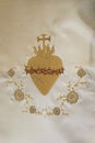 Sacred Heart of Jesus, detail of church vestment made by the Sisters of Charity of Saint Vincent de Paul in Zagreb