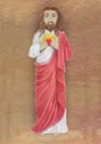 Sacred Heart of Jesus illustration Royalty Free Stock Photo
