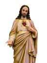 Sacred Heart of Jesus statue isolated Royalty Free Stock Photo