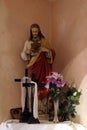 Sacred Heart of Jesus statue in the church of Holy Spirit in Norsic Selo, Croatia Royalty Free Stock Photo