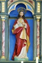 Sacred Heart Jesus, statue on the high altar in the church of Saint Anne in Sutlanska Poljana, Croatia Royalty Free Stock Photo