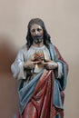 Sacred Heart of Jesus, statue in the church of the Three Kings in Karlovac, Croatia