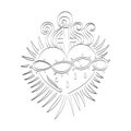 Sacred Heart Jesus Vector Illustration Drawing Royalty Free Stock Photo