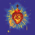 Sacred Heart (vector) Royalty Free Stock Photo