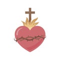 Sacred heart vector Royalty Free Stock Photo