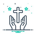 Mix icon for Sacred, virtuous and blest Royalty Free Stock Photo