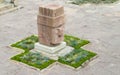 Sacred idol statue from Tiwanaku Royalty Free Stock Photo