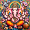 Sacred Illumination: Ganesha in Divine Splendor