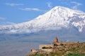 Sacred Khor Virap monastery Royalty Free Stock Photo