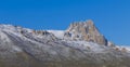 The sacred mountain Beshbarmag in the snow Royalty Free Stock Photo