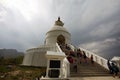 Sacred places in the Himalayas. Buddha monastery Species pictures of the city of Pokhara Nepal.