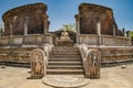 The sacred quadrangle with buddha, ancient ruins in Polonnaruwa in Sri Lanka Royalty Free Stock Photo