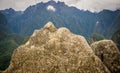 Sacred Rock an important piece of Inca culture of Machu Picchu Peru Royalty Free Stock Photo