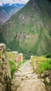 Sacred Rock an important piece of Inca culture of Machu Picchu Peru Royalty Free Stock Photo