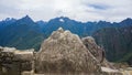 Sacred Rock an important piece of Inca culture of Machu Picchu Peru Royalty Free Stock Photo