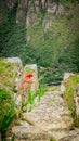 Sacred Rock an important piece of Inca culture of Machu Picchu Peru Royalty Free Stock Photo