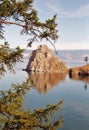 Sacred rock of lake Baikal Royalty Free Stock Photo