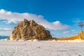 Sacred rocks Shamanka on the Olkhon Island in Lake Baikal