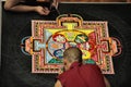 Sacred sand mandala.