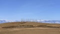 Sacred serge pillars near Shamanka, Cape Burkhan. Colorful Tibetan Buddhist ribbons