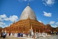 Sacred Shwezigon Pagoda in Bagan