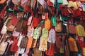 Sacred Small Wooden Plaques With Notes In Kaohsiung Temple