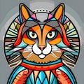 Sacred Splendor: Feline Majesty in Stained Glass