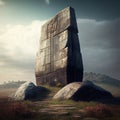 Sacred stone megalith, digital illustration