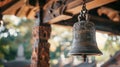 Sacred chime, temple bell, calling prayer with resonance.AI Generated