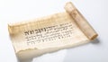Sacred Torah Scroll with Ancient Hebrew Text Royalty Free Stock Photo