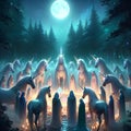 Sacred Unicorn Ritual: AI-Generated Gathering
