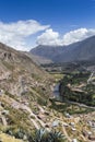 Sacred Valley harvested wheat field in Urubamba Valley in Peru, Royalty Free Stock Photo